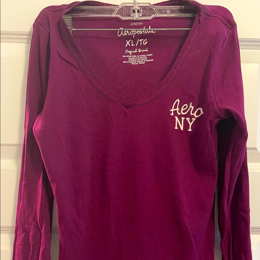 Wine colored Aeropostale long sleeve shirt